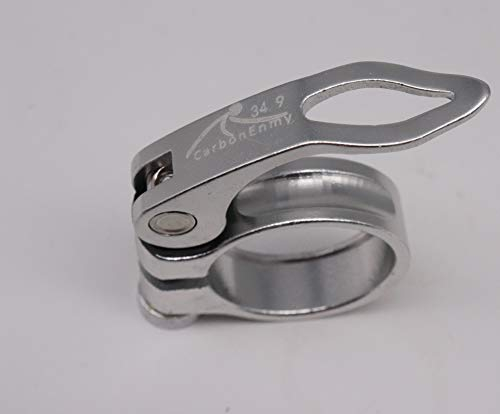CarbonEnmy Sattelklemme mit Schnellspanner 34,9 mm (Silber)