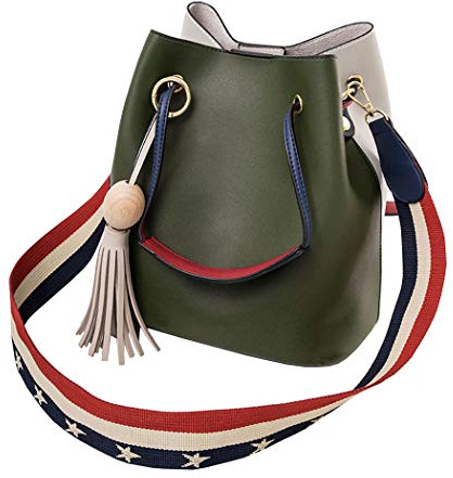 DEERWORD Damen Rucksack Taschen Frauen Elegant Tasche Stadtrucksack Rucksackhandtasche Vintage PU-Leder 5383 1-teilig set