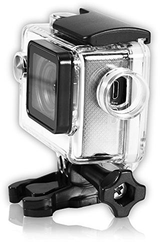 Custodia impermeabile per action camera, custodia protettiva subacquea con cavo di ricarica, custodia impermeabile per fotocamera sportiva per SJCAM SJ4000/SJ7000