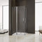 80x120x195cm Box Doccia Angolare Doppie Porte Apertura Battente-saloon Vetro Trasparente Anticalcare Con Barre Stabilizzatrici