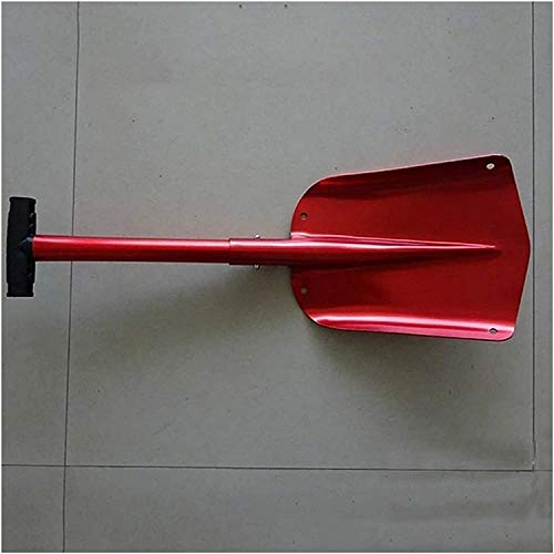 Pelles à Neige Pliable Pelle à Neige, Pelle de Survie Haut de Gamme extérieur Survie Pelle Pliante Camp Spade Outil réglable Pelle à Neige LQHZWYC (Color : Red Basic Shovel)