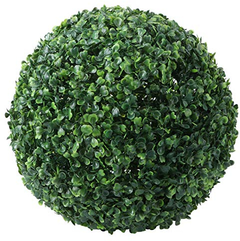 PRETYZOOM Künstliche Buchsbaumkugel Formschnitt Kunstpflanzen Dekorative Kugeln für Innen Außen Garten Zuhause Hochzeit Balkon Hinterhof Dekoration 28 cm