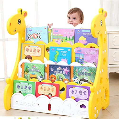 Beyo Living Kinder Bücherregal-Bücherregal für Kinder - Klassisches Design Bücherregal - Bücherregal für Kinder-Bücherregal - 4 lagig - für Kinderzimmer - Spielzimmer - Schule - Rezeption- Blau