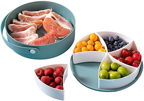 GYYJW Barquettes à fruits, boîtes à goûter et à fruits secs, boîtes à fruits en plastique scellées avec couvercles, boîtes à bonbons (Bleu)