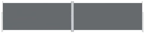 vidaXL Seitenmarkise Ausziehbar Sonnenschutz Sichtschutz Windschutz Seitenwandmarkise Seitenrollo Markise Balkon Garten Terrasse Anthrazit 220x1000cm