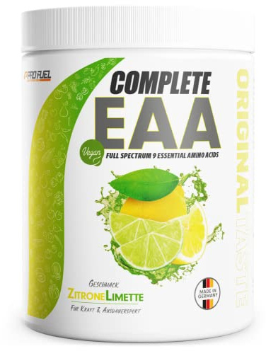 EAA Pulver 2x500g ZITRONE LIMETTE - 12.500mg essentielle Aminosäuren, unglaublich lecker & erfrischend, COMPLETE EAA mit allen 9 EAAs inkl. Histidin, EAA vegan Aminosäuren Pulver - Amino Drink