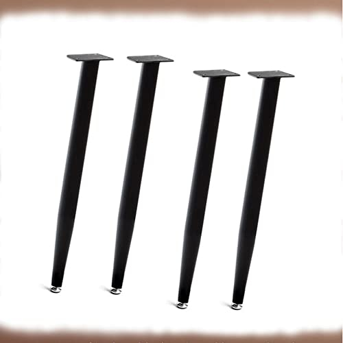 XUAN Konisch Möbelfuß 720mm Höhe Tischfuß Metall Tischbeine Einstellbar Couchtisch Füße Schräge Möbelbein Moderne Tischgestell Für DIY Esstisch (Color : Black, Size : 28in)