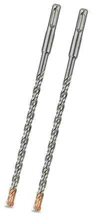 Meccion SDS Plus Hammerbohrer 8mm x 200mm x 2pcs, Professionell Betonbohrer mit 4 Hartmetall Schneiden, Ideal zum Bohren in Stein, Beton, Naturstein, Ziegelmauer