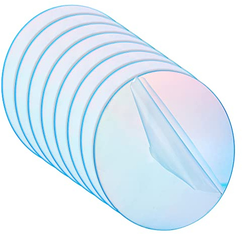 craspire Klarer Kreis Acryl 4 Zoll Schillernde Acrylplatten Runde Acrylrohlinge Acrylscheiben 8 Blatt Transparente Acrylplatte