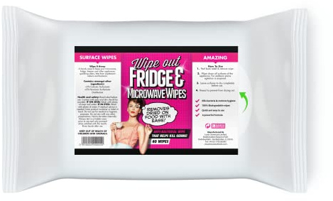 Wipe Out - Anti-bacterial Fridge and Microwave Wipes - 40 Pack