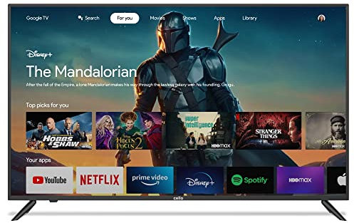 Cello Y22-G0205 50 inch 4K Ultra HD Smart Android TV with Freeview Play, Google Assistant, Google Chromecast, Disney+, Netflix, Prime Video, Apple TV+, BBC iPlayer, Made in the UK