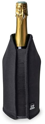 PEUGEOT - Flaschenkühler Frizz - Für einen kühlen Champagner oder Wein in 20 Minuten - Hält 2 Stunden lang kühl - Leicht zu reinigender Stoff - Passt sich allen Flaschen an - Schwarz