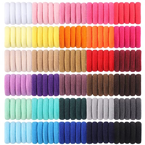 Jollybows 300 Piezas Elástico Pelo Gomas, Coleteros Lazos de Pelo Accesoris de Pelo para Niñas Bebés Mujer (1 Pulgada / 2,5 cm 30 Colores)
