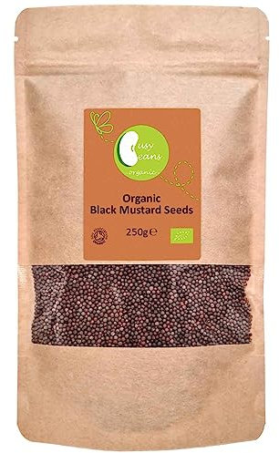 Organic Black Mustard Seeds - Certified Organic - by Busy Beans Organic (250g)