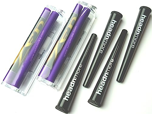 HEADNMORE® Smoking Set #6-2x Zen Cone Roller + 4x konische Hüllen schwarz/konische Drehmaschine 6 Teile