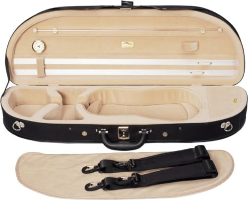 Schaumstoff Geigenkoffer 4/4 Classic Schwarz - Creme M-case
