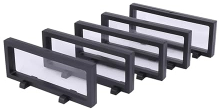 3d Floating Display Rahmen 5-teiliges Set 3D-Vitrinen aus transparentem Kunststoff for Schmuck, antike Münzen, Medaillen und Familienerbstücke Floating Frame Display Halter