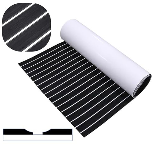 ABJGHYUT Eva-Schaumstoff-Bodenbelag für Boote, DIY-Surfbrett-Traktionspad, rutschfeste, Selbstklebende Matte für Kajak, Wohnmobil, Yacht, Pool, Skateboard, Skimboard,A,240x90x0.6cm