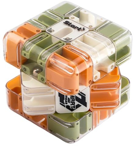 3D Labyrinth Würfel, Large Zauberwürfel Labyrinth Spiel, 3D Puzzle Maze Cube, 3D Kugellabyrinth Spielzeug Stressabbau, Denkspiele für Erwachsene und Kinder
