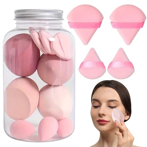 Juego de esponjas de maquillaje de la serie 14, juego de esponjas de maquillaje, mezcla de base, esponja de belleza, esponja de mezcla, esponja de maquillaje triangular, esponja de maquillaje para