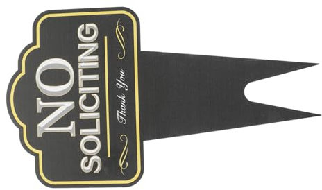 PHENOFICE Werbetafel Hinweisschild Gartenwarnschild Verbotsschild Außenbereich-Warnschild keine Werbeplakette kein einladendes Zeichen für Kein Werbeschild Vorgarten Metall Black
