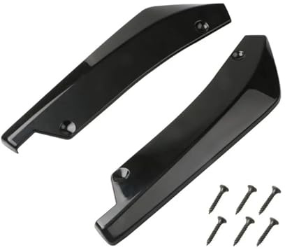 Faldones Laterales Falda Lateral Coche Tira Parachoques Delantero Y Trasero para Coche Difusor Alerón Divisor Protector Arañazos Winglets Fibra De Carbono Extensión Falda Lateral Universal(Negro)