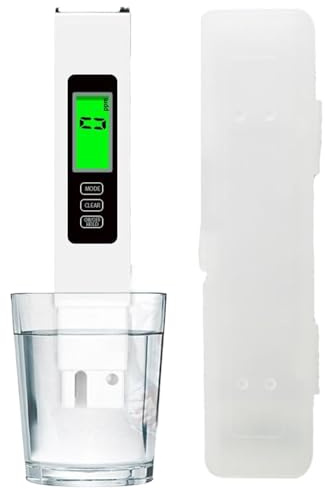 Drinking Water Tester, digital vattenkvalitetsmätare, dubbel bakgrundsbelysning, PP professionellt mätverktyg, perfekt för hydroponik, fiske och hemmabruk, 15,4 x 3 x 1,4 cm