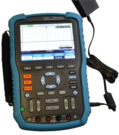Genérico Multímetro de osciloscopio 60MHz 1GSA/S Alciloscopio de Almacenamiento 2MPTS Resistencia a la Profundidad de la Memoria Capacitancia de diodo Continuidad Portable Profesional Kit