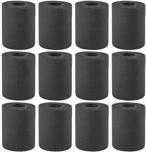 Schwarzes Toilettenpapier, 12pcs 4 Ply weich absorbierende hautfreundliche Toilettenpapierrollen für Home Office Hotel