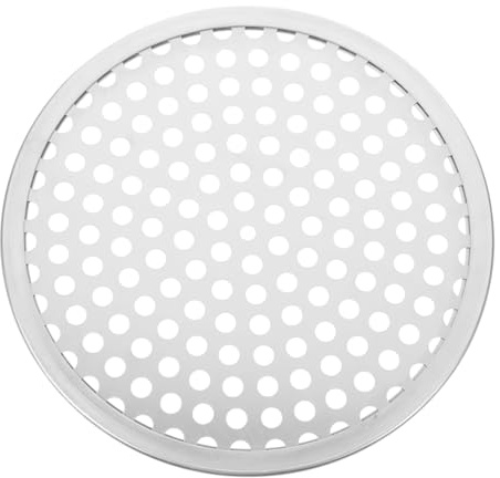 Ipetboom Plaque de Cuisson pour Pizza Ronde en Acier Inoxydable Perforée | Réutilisable, Résistante à L'usure, Antirouille, Cuisine de Restaurant et Cuisson au Four