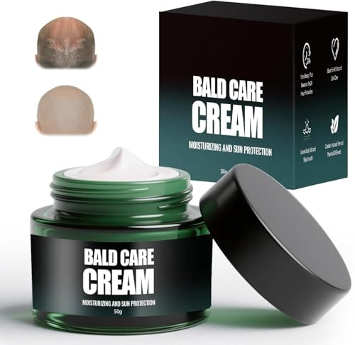 Crème de soin pour la calvitie - Crème de soin du cuir chevelu pour homme - Soin hydratant et protection solaire