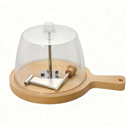 ZGHQHCDRH Affettatrice Per Formaggio, Taglia Formaggio Rotante Con Manico E Lama In Acciaio Inossidabile, Taglia Formaggio Multiuso, Taglia Formaggio Rotante, Pela Formaggi, Burro(With lid)