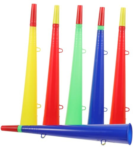 ORFOFE 6 Stück Teiliges Kunststoff tröten Sportveranstaltungen Lautes Fan horn mit Bunten Farben Langlebig und Sicher für Spiele Partys Festivals und Jubelstimmung Zufällige Farbe