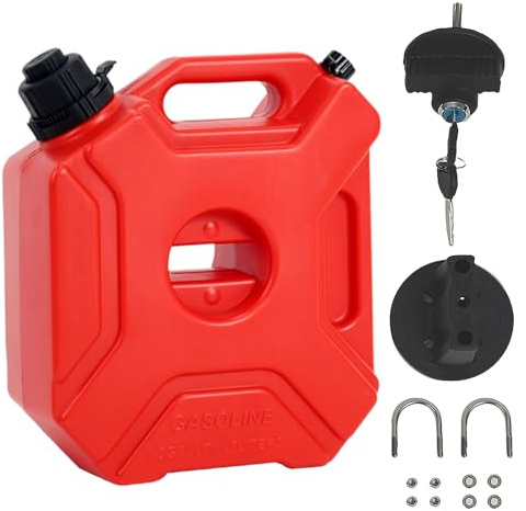Tuxxjzm Grand bidon d'huile de voiture de 5 litres - Antistatique - Accessoires de véhicule anti-déversement pour conducteurs d'eau en plein air, SUV, moto, ferme, tondeuses à gazon, pannes de courant