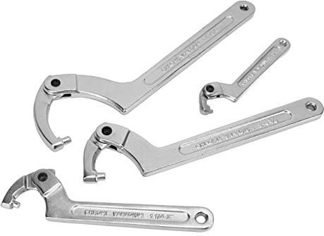 Cryfokt Juego de Llaves Inglesas Herramienta de Llave de Pasador Ajustable de Acero de Aleación Duradera Excelente Resistencia para Collares y Rodamientos