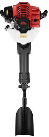 52 CC bensingrävmaskin handhållbar 2-taktsgrävning bärbar grävmaskin trädgård och trädgrävning 1 900 W 1 500 varv/min trädspade för trädgård, bondgård och skogsplantor