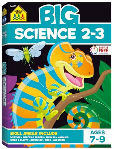 School Zone Big Science Workbook: 320 Pages, 2nd Grade, 3rd Grade, Weather, Seeds, Plants, Insects, Mammals, Ocean Life, Birds, Ages 7 to 9
