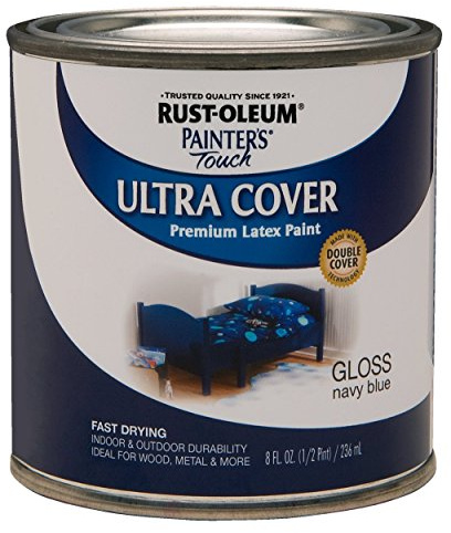 Rust-Oleum 1922730 Painter's Touch Brush Enamel Paint, 8 Fl Oz (Pack of 1), Gloss Navy Blue