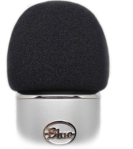 Foam Windscreen for Blue Yeti Microphone - Pop Filter Cover made from Quality Sponge Material that Filters Unwanted Recording and Background Noises - Black Color