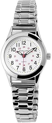 Excellanc Montre pour Dames Bracelet de Train en métal argenté Analogue 1700025-001