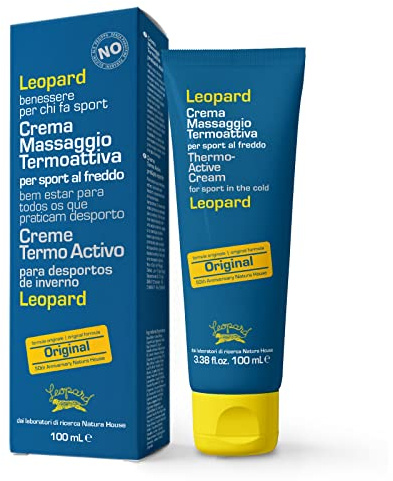 Leopard Sport - Thermoaktive Massagecreme 15 ätherische Öle, 100 ml