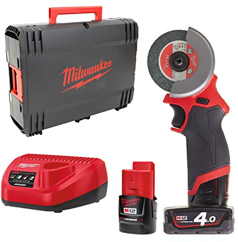 Milwaukee - Tagliatrice 12 V FUEL, disco 76 mm, disco diamantato, disco TCT e disco abrasivo M12FCOT-422X MILWAUKEE