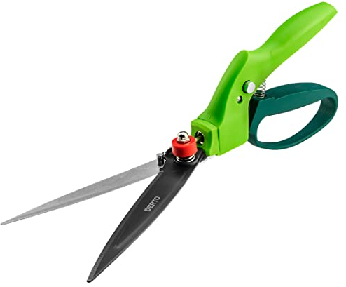 VERTO Rasenschere - Premium Rasenkantenschere - Antihaft-Beschichtung - ergonomisches Design - Pflanzenschere - Rosen-Rebschere - Grasschere – 330-340 mm – 130 mm Klinge