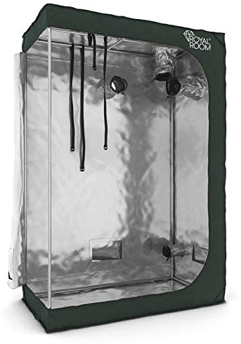 RoyalRoom® - Growzelt 120x60x180 cm - Indoor Gewächshaus - Starker Bezug, Waschbar, Lichtdicht - Rohrstärke 19 mm, Robuster Reißverschluss - Growbox, Grow Tent, Grow Zelt, Grow Box, Pflanzzelt C120S