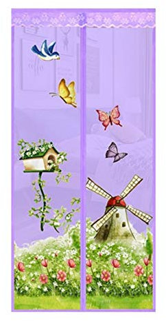 BalkontüR Fliegengitter BalkontüR Insektenschutz Insektenvorhang Insektenschutz TüR Magnet MüCkenschutz BalkontüR MüCkenschutz TüR Insektenschutz TüR InsektenschutztüR Ohne Bohren purple,100-210cm