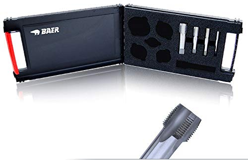 BAER Set HSSG: Gewindebohrer G (BSP) 1/8'' - 1/2'' - Gewindeschneider Satz | Bohrer-Set Rohrgewinde | Rohrgewindeschneider