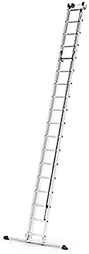 Echelle coulissante à Corde 2 Plans 2x18 échelons 8,7m/9,5m en Aluminium Hailo ProfiStep Duo