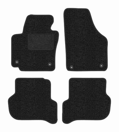 Velours-Fußmatten passend für Volkswagen Golf Plus 2005-2014, Anthrazit | passend für Minivan; Velours-Teppich (Polypropylen), ca. 6,5 mm; rutschfest, vormontierte Befestigungen (Typ AVOWAL)