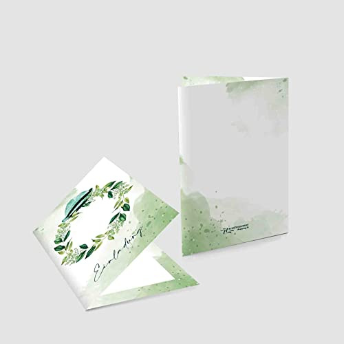 Kartenkuss 10 x Einladungskarten zum Schützenfest mit passenden Umschlägen, Einladung zum Schützenfest im Set zu 10 Stk. Kranz Design