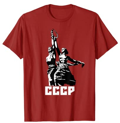 Rabochiy i Kolkhoznitsa Rusia Unión Soviética Hoz y Martillo Camiseta